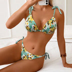 Swimwear Split Printed Swimsuit Ladies Belt Chest Pad Sexy Bikini Fruit Bikini Swimming Bella Mia