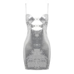 Fall Wome Clothing Retaining Ring Silver Paillette Cami Dress Bella Mia