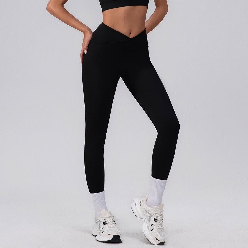 Seamless Quick Drying Yoga Pants Women V Arc Peach Sports Pants High Waist Hip Lift Fitness Trousers Bella Mia