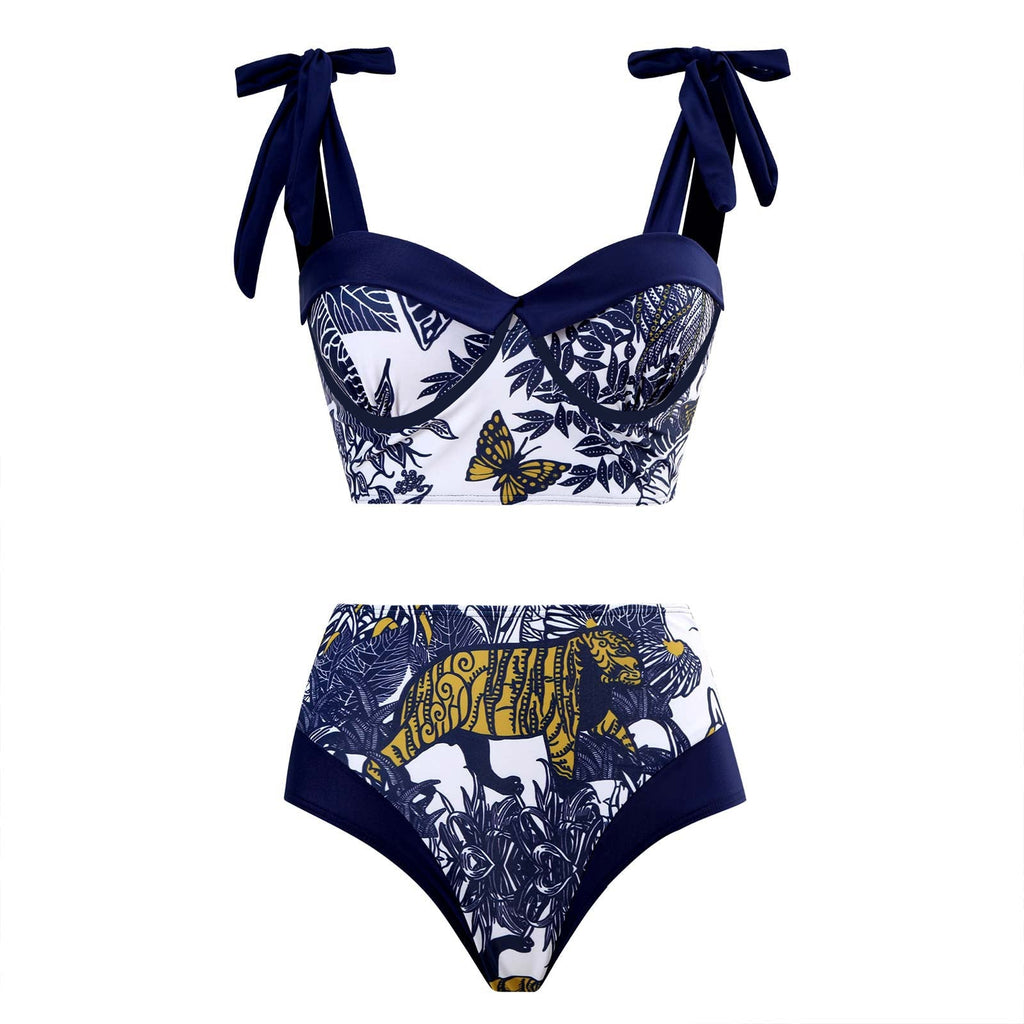 High Waist Print Three-Piece Bikini Swimsuit Women Sexy Swimsuit Outfit Bikini Bella Mia
