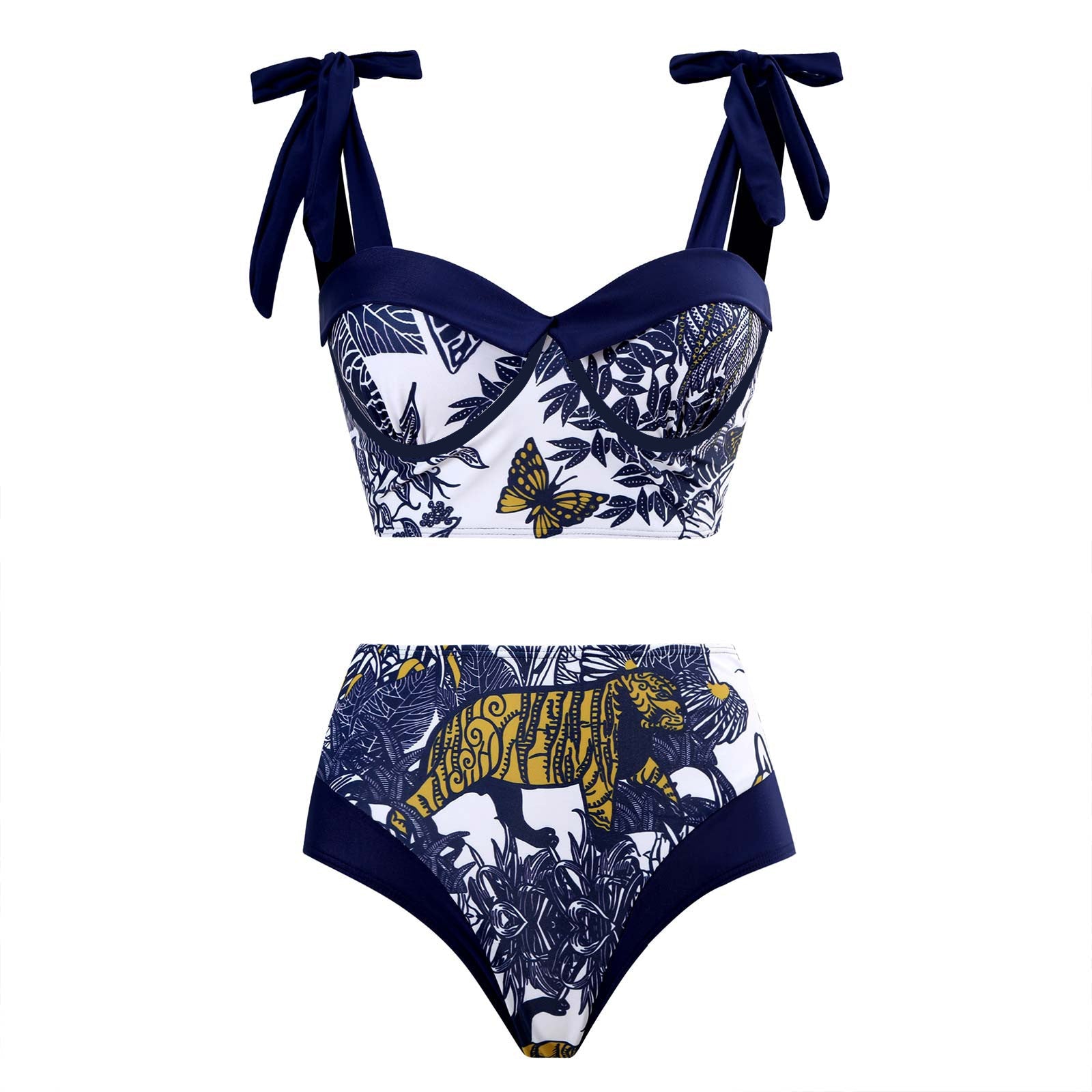 High Waist Print Three-Piece Bikini Swimsuit Women Sexy Swimsuit Outfit Bikini Bella Mia