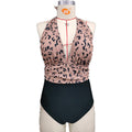 Floral Print Sexy Backless Tether One Piece Ladies Swimsuit Swimwear
