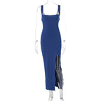 Summer Slim Fit Elegance Sleeveless Split Backless Sling Sheath Women Clothing Dress Bella Mia