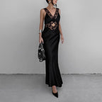 Spring Women Clothing Design Lace Elegant Black Sexy Cami Dress Bella Mia