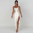 Women Clothing Summer Sexy Backless Slim Fit Split Sling Dress Bella Mia