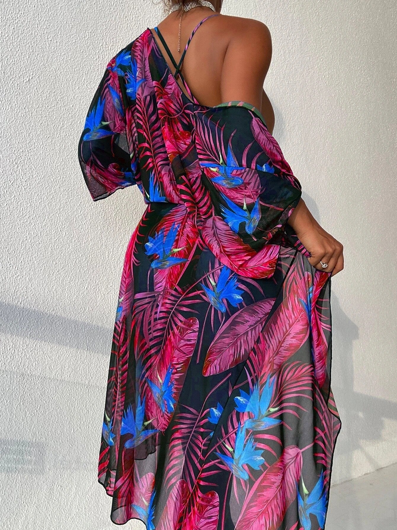 Swimsuit Women One Piece Printed Mesh Two Piece Blouse Bikini Suit Bella Mia