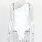 Summer Women Clothing Sexy One-Shoulder Onesie Slim Fit Backless Sleeveless Diagonal Collar Top Bella Mia