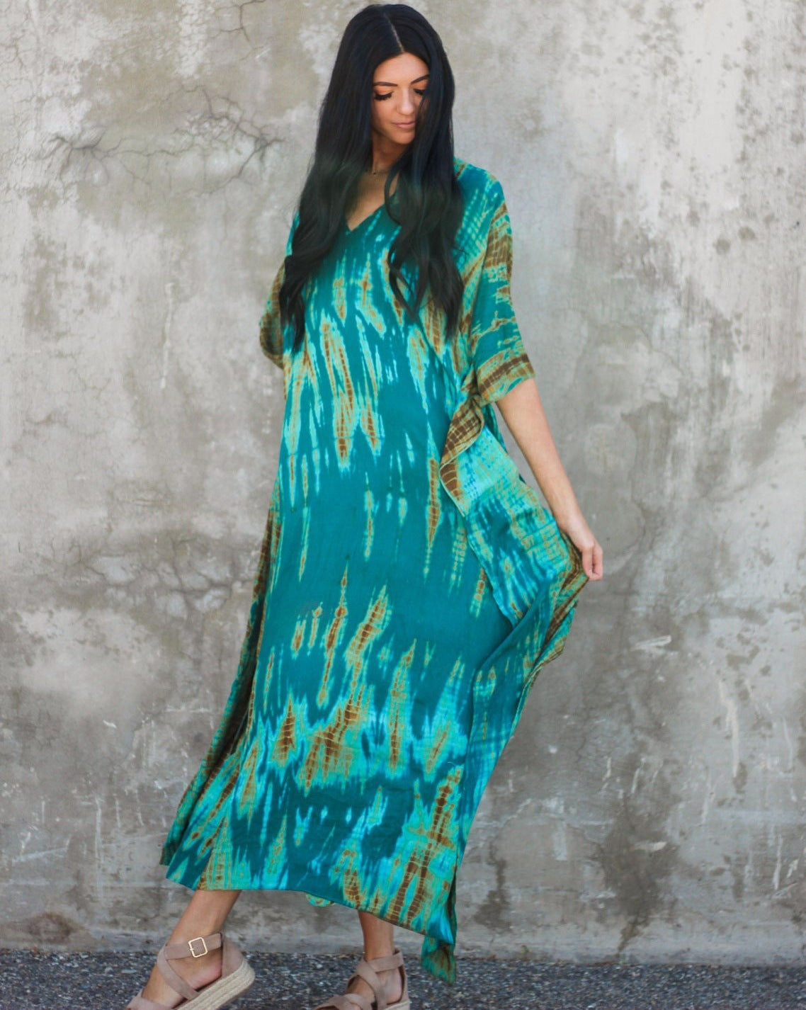 Rayon Halo Dyed Robe Vacation Casual Beach Bikini Cover 25 Colors Bella Mia