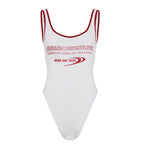 Street Letters Multicolor Printing Sling Body Shaping Corsets Sexy U Collar Backless Shaping Top Bella Mia
