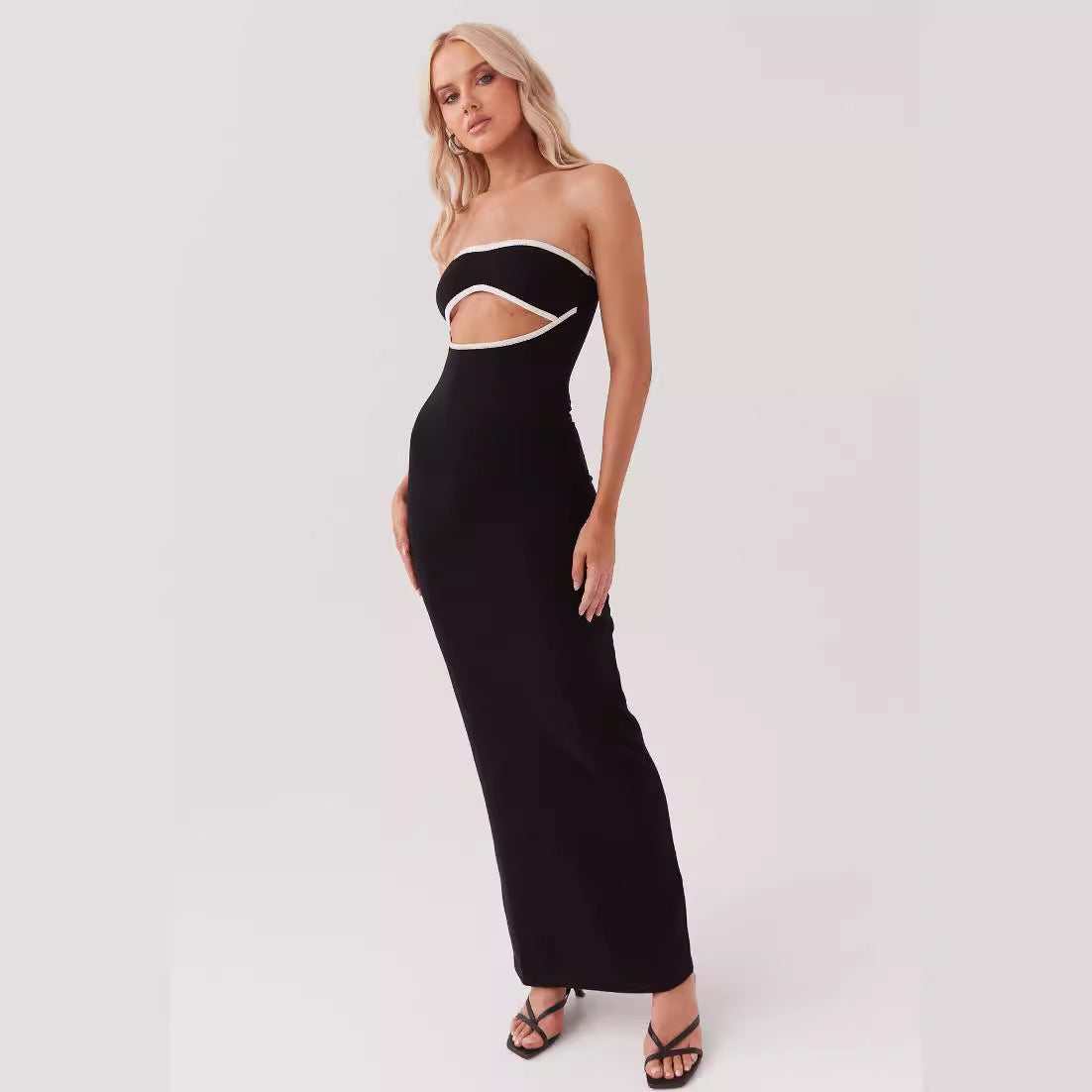 Summer Sexy Tube Top Knitted Dress Long for Women Bella Mia