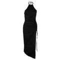 Autumn Sexy Cutout High Slit Halter Lace Up Dress Women Bella Mia