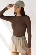 Women Clothing Jumpsuit Skinny Knitted Top Jumpsuit Zipper Top Shorts Bella Mia