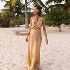 Beach Dress Women Casual Vacation Solid Color Pullover Bikini Swimsuit Blouse Sun Protection Bella Mia