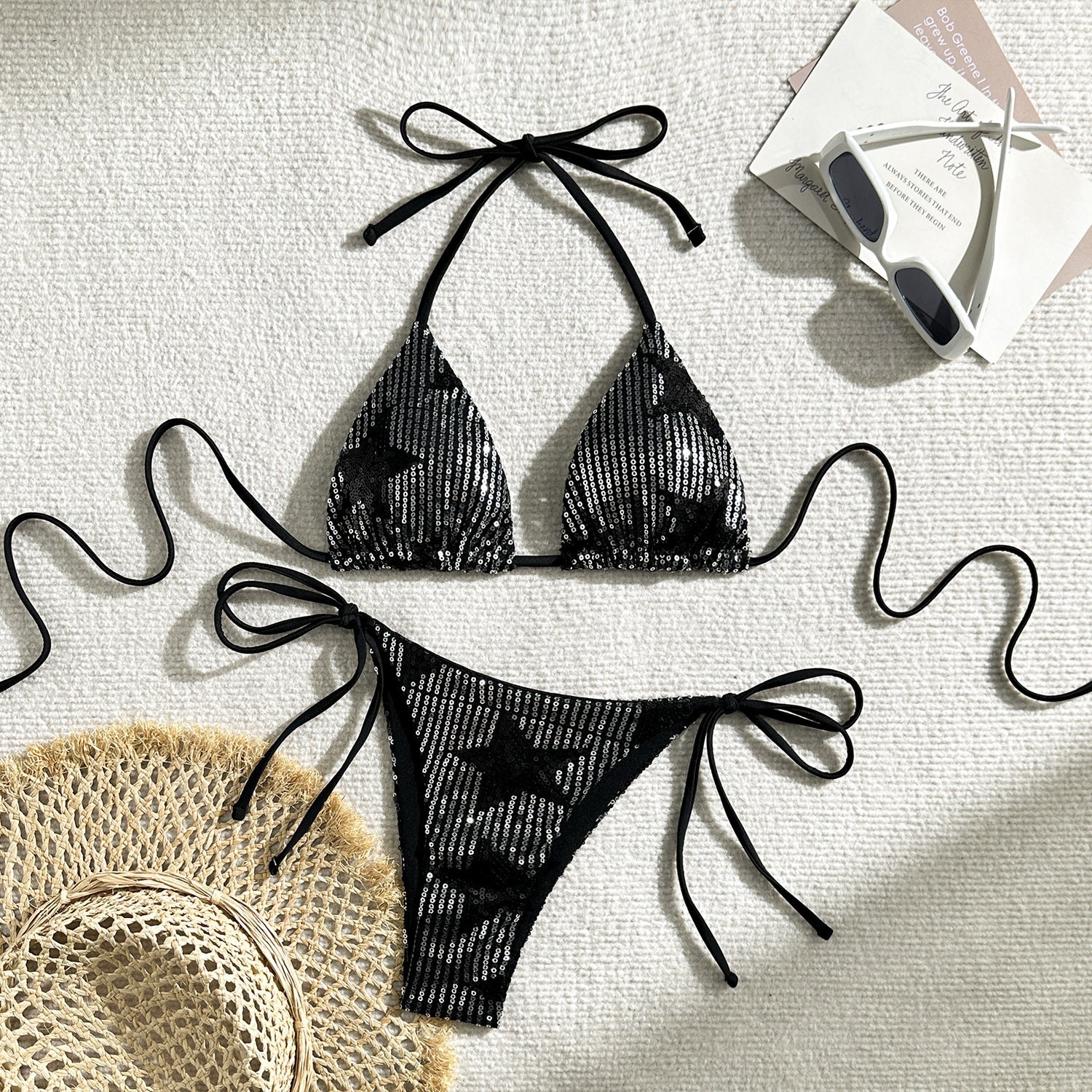 Sexy Star Sequ Split Swimwear Swimsuit Bikini Bikini Bella Mia