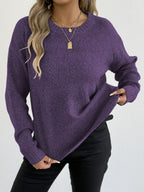 Women Autumn Winter Pullover Top Women Clothing Velvet Woven Sweater Casual Bottoming Shirt round Neck Sweater Bella Mia