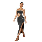 Women Wear Drilling Split Dress Maxi Dress Bella Mia