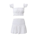 Summer Women Clothing Kylie Same Sexy Two Piece Suit Simple Short Vest A Line Skirt Bella Mia