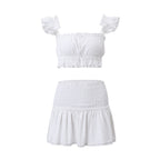 Summer Women Clothing Kylie Same Sexy Two Piece Suit Simple Short Vest A Line Skirt Bella Mia