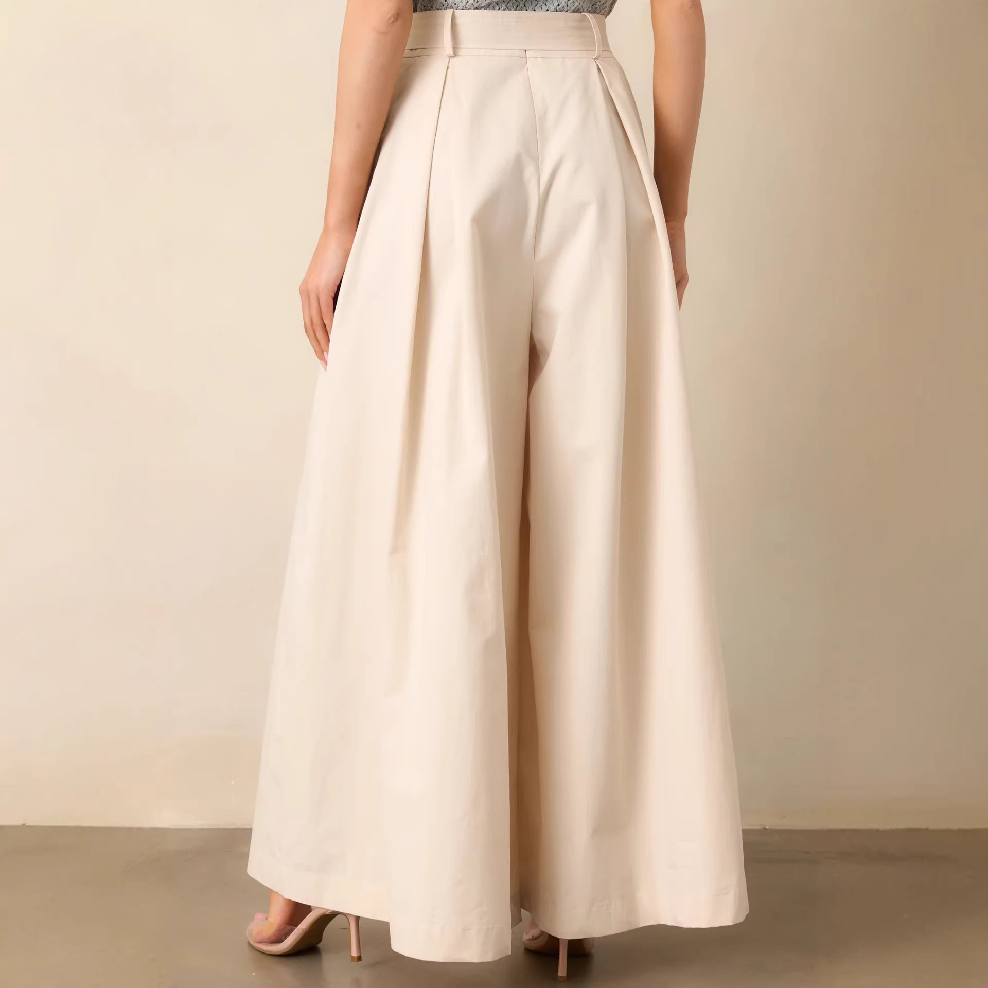 Women Spring Autumn Apricot Straight Leg Pants Bella Mia