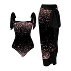 Swimsuit Multi Color Printed Sheath Gauze Skirt Anti-Exposure Two Piece Sun Protection Swimsuit for Women Bella Mia