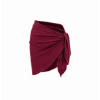 Bikini Wine Red Niche Design Tube Top Split Swimsuit Women Bella Mia