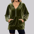 Autumn Winter Casual Loose Comfortable Velvet Elegant Long Sleeve Easy Matching Coat Women Bella Mia