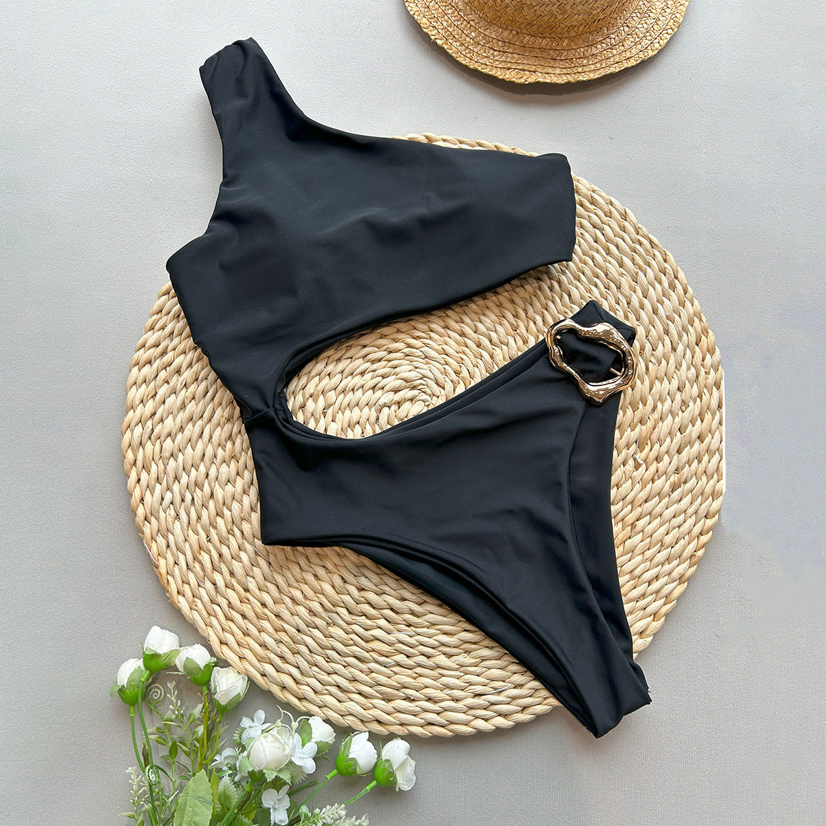 One Piece Swimsuit Women Sexy Bikini Women One Shoulder Swimwear Bikini Bella Mia