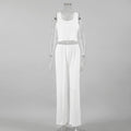 Spring Summer Home Wear Sleeveless Vest Pants Two Piece Set Knitted Emerized Pajamas for Women Bella Mia