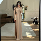 Women Clothing Fall round Neck Irregular Asymmetric with Personality Long Sleeve T shirt Solid Color Slim Skirt Set Bella Mia