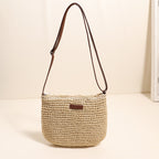 Crossbody Straw Bag Simple Shoulder Straw Bag Woven Bag Vacation Beach Bag All Match Women Bag Bella Mia