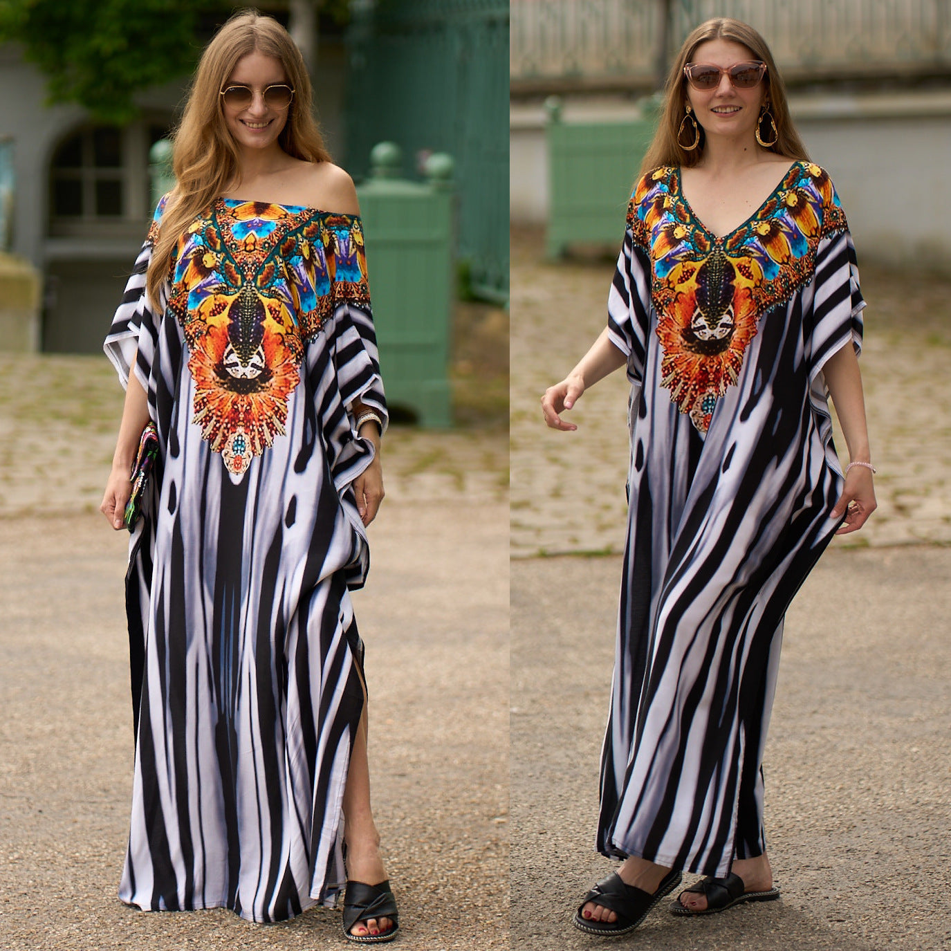 Rayon Printed Robe Vacation Casual Beach Bikini Cover 11 Colors Bella Mia