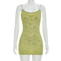 Women Clothing Summer Solid Color Sexy Lace Sling Bare Back Skinny Sheath Dress