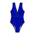 Solid Color Spun Yarn One Piece Swimsuit Women Deep V Plunge Sexy Spring Swimwear Bella Mia