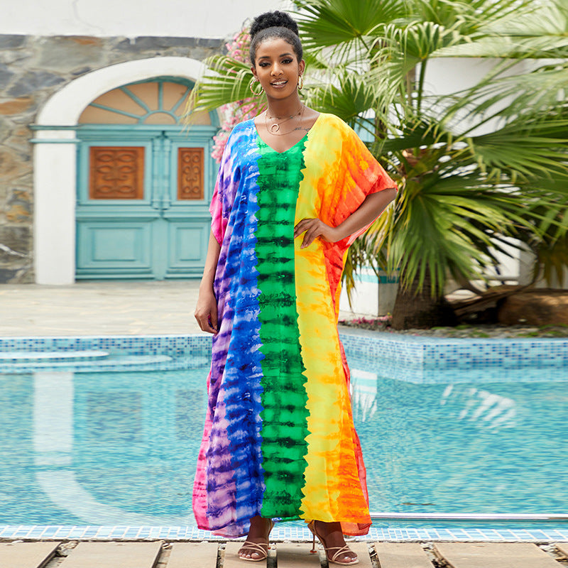Beach Cover up Loose Robe Vacation Maxi Dress Swimsuit Outwear Women Bella Mia