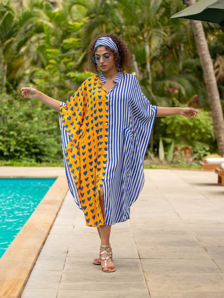 Rayon Printed Loose Long Cardigan Vacation Casual Beach Bikini Cover Bella Mia