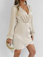 Women Clothing Summer Satin Dress High Grade Sense Hip Dress Bella Mia
