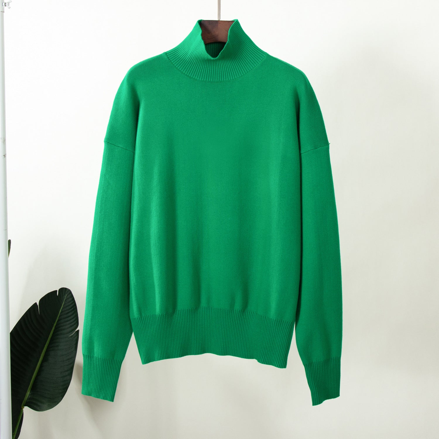 Half Turtleneck Knitted Sweater Autumn Winter Trends All Matching Loose Warm Mock Neck Sweater Bella Mia