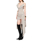 Sexy Suspender Polka Dot Sleeveless Irregular Asymmetric Hem Design Dress Women Summer Bella Mia