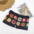 Beach Shorts Women Clothing Color Random Hand Hook Floral Block Stitching Grandmother Plaid Hip Pants Bella Mia