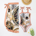 Two Piece Set Swimsuit Multi Color Printed Mesh Maxi Dress Conservative Women Swimsuit Bella Mia