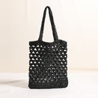 One Shoulder Straw Bag Casual Hollow Out Cutout out Woven Bag Vacation Beach Bag Women Bag Bella Mia