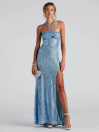 Summer Sexy Dress Sequined Halter Slim Fit Evening Dress Bella Mia