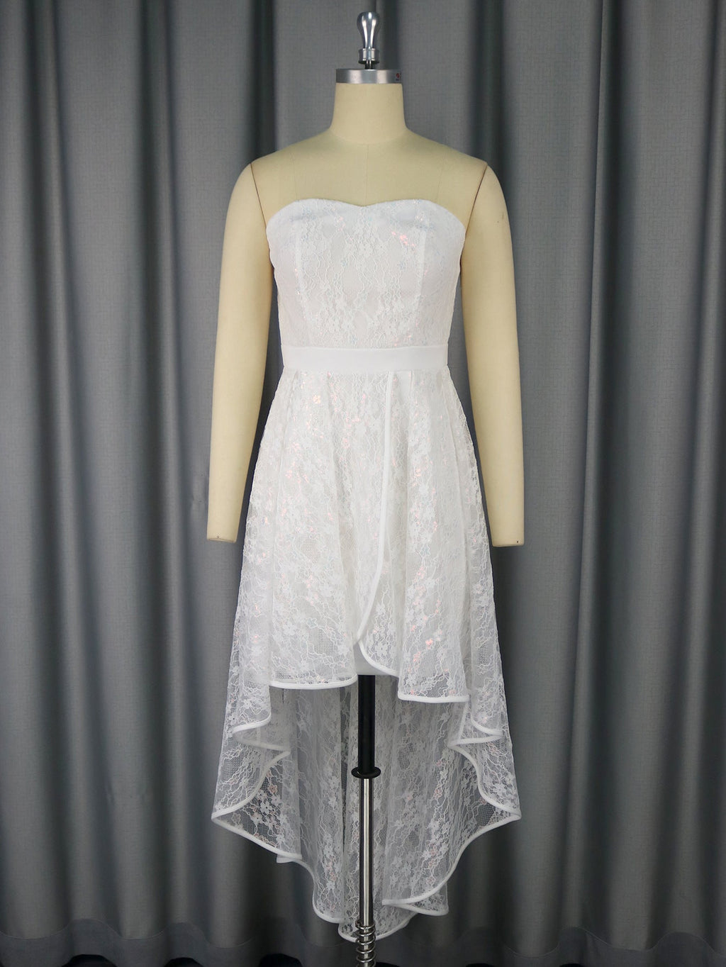 Arrival Sexy Tube Top Dress Jacquard Lace Elegant a Swing Wedding Bridesmaid Dress White Dress Bella Mia