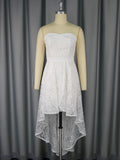 Arrival Sexy Tube Top Dress Jacquard Lace Elegant a Swing Wedding Bridesmaid Dress White Dress Bella Mia