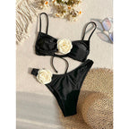 Three Dimensional Floral Sexy Bikini Swimsuit Women Vacation Beach Bikini Swimsuit Bella Mia