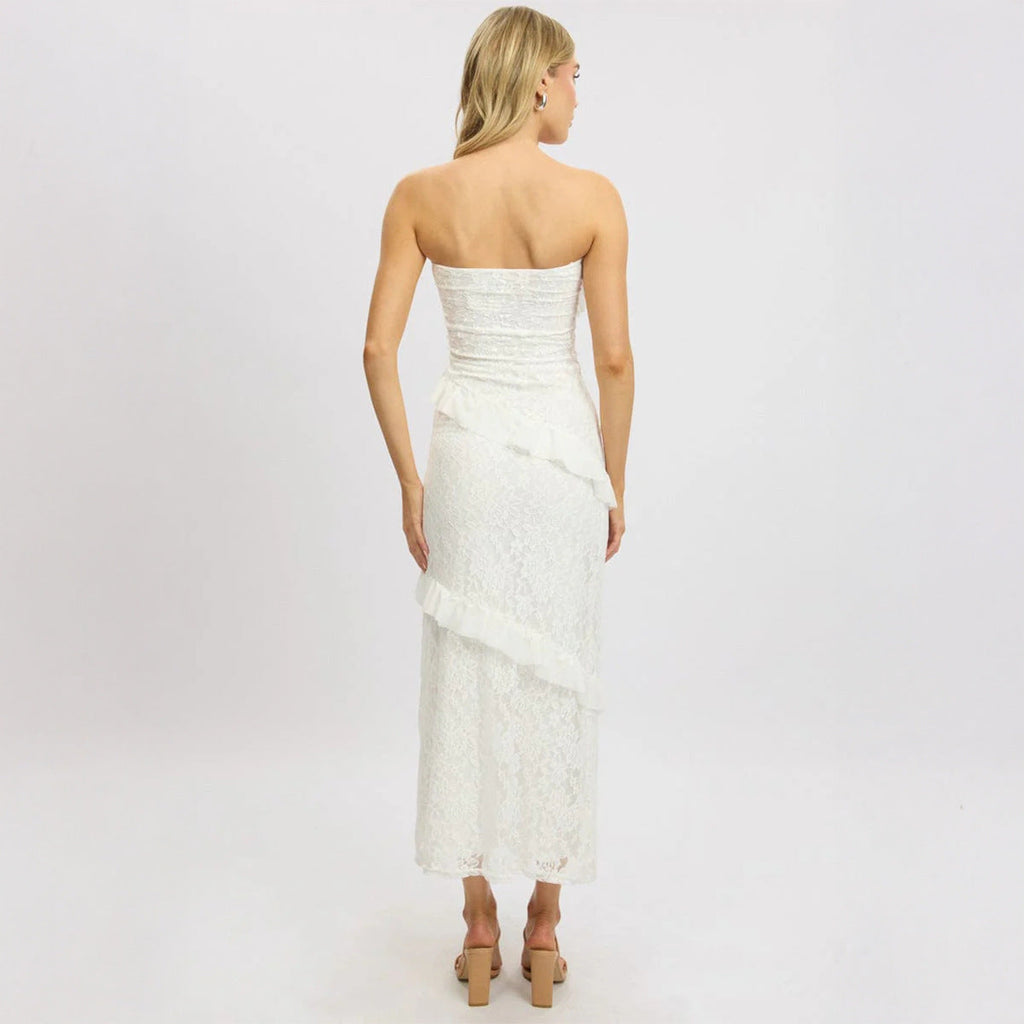 Women Clothing Summer Elegant Tube Top Package Hip Long Dress Bella Mia