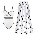 One Piece Swimsuit Covering Belly Thin Swimsuit round Skirt Set Best Bella Mia