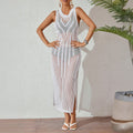 Beach Dress Women Solid Color Sexy Knitted Beach Bikini Swimsuit Blouse Sun Protective Clothing Bella Mia