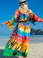 Rayon Printed Cardigan Holiday Casual Beach Bikini Cover Colors Bella Mia