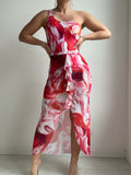 Psychedelic Color One Piece Sun Protection Suit Swimsuit Two Piece Bella Mia